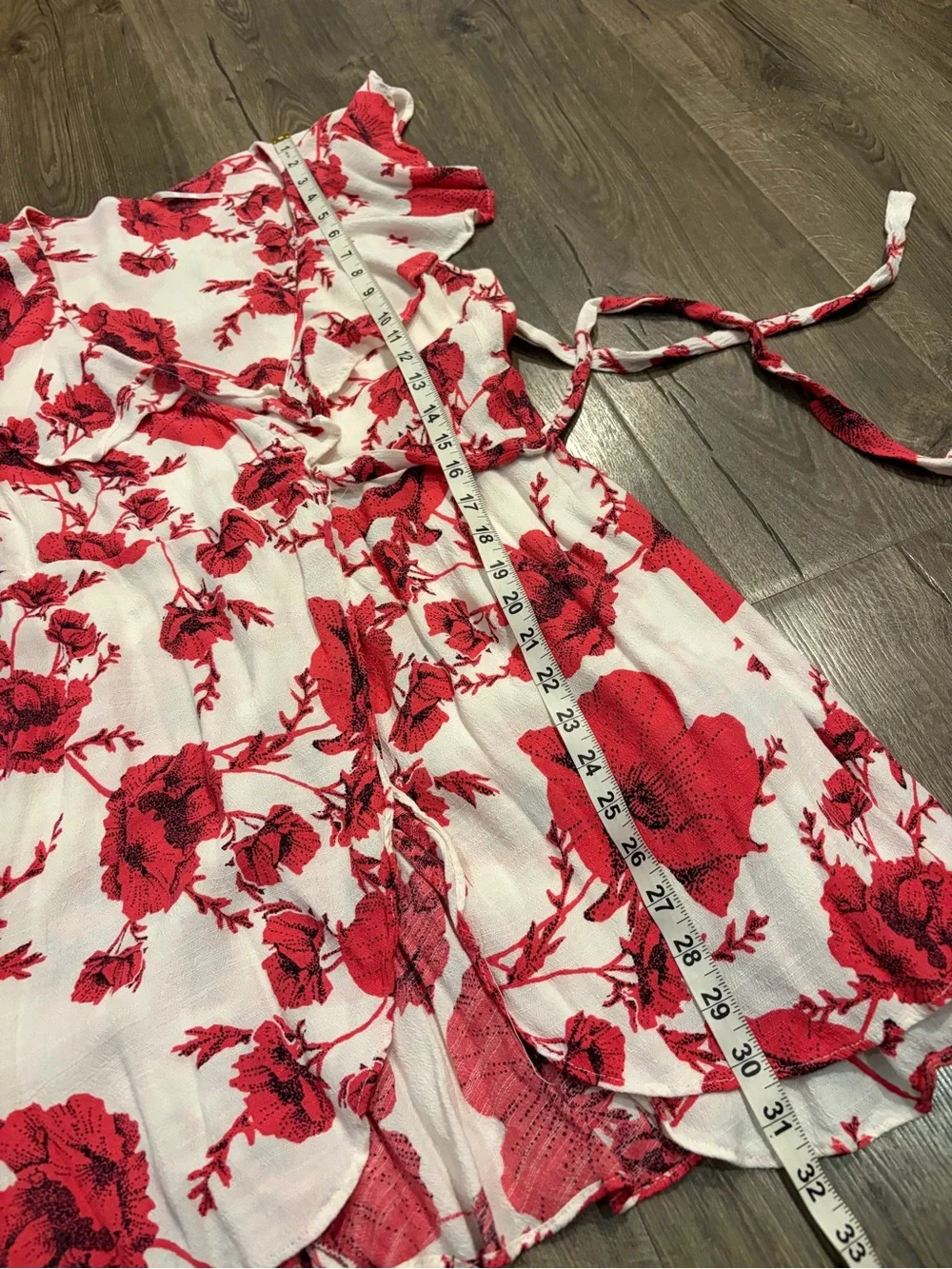 Free People French Quarter Floral Print Mini Wrap Dress Womens Sz S Boho Beach